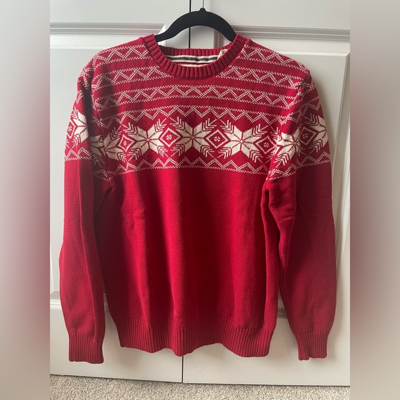 Original Weatherproof brand Red Fair Isle cotton sweater. Size M. - Picture 1 of 7